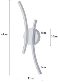 Kinkiet lampa wisząca LED liniowa metalowa AT79-2KL-White