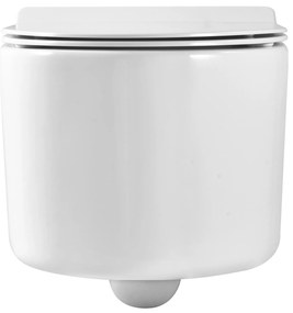 Miska WC wisząca bezkołnierzowa biała MAXIMA MINI z deską wolnoopadającą typu Slim