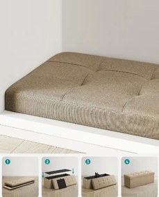 Stołek ze schowkiem OTTOMAN 110x38 cm, jasnobrązowy