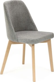 Szare krzesło drewniane do stołu dąb artisan L4-S79
