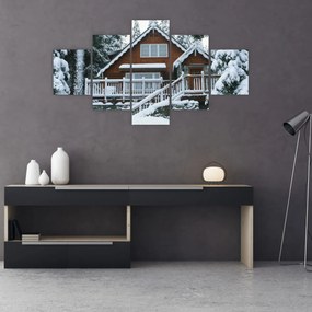 Obraz - Drewniany domek (125x70 cm)
