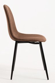 Zestaw 4 Krzese Teok Black Tkanina