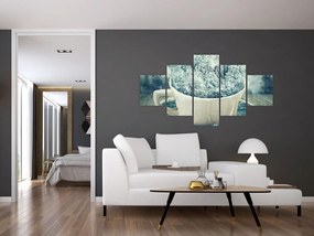 Obraz - Zimowy świat w kubeczku (125x70 cm)