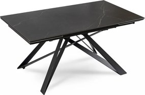 Stół Rozkładany Prostokątny MAXIME 160-240 cm Ceramiczny Czarny Marmur do Jadalni Nowoczesny Loft