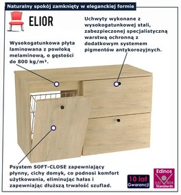 Szafka łazienkowa pod umywalkę dąb cremona - Tavesi 7X