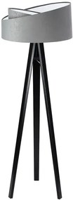 Szaro-czarna lampa podłogowa trójnóg asymetryczna - S023 Z8-L58
