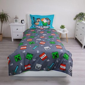 Bawełniana pościel dziecięca jednoosobowa 140x200 cm Minecraft "We got this" – Jerry Fabrics