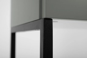 Szafka łazienkowa LOV 33 cm szaro-zielony półmat wysoka  KROFAM