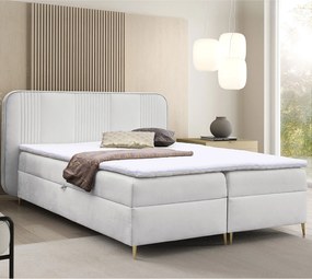 Jasnoszare nowoczesne łóżko kontynentalne 4 rozmiary Z8-F04