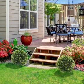 HOMCOM Sztuczne Rośliny w Zestawie 2 szt., UV-Odporna Dekoracyjna Roślina, Deko-Rośliny, Indoor, Outdoor, 45 cm, Zielony