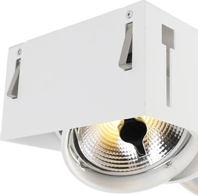 Zestaw 6 reflektorów wpuszczanych biały AR111 bezramkowych 3-punktowych - Oneon