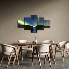 Obraz - Zorza polarna na Islandii (125x70 cm)