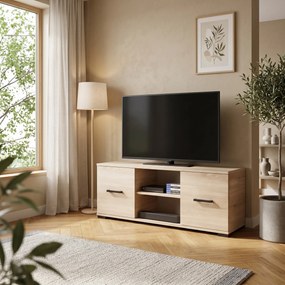 Szafka RTV stojąca ALBANO 122 cm do Salonu pod Telewizor - Dąb sonoma