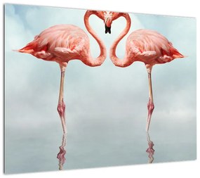 Obraz dwóch flamingów (70x50 cm)