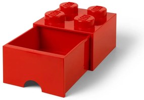 Czerwony pojemnik z szufladą LEGO®