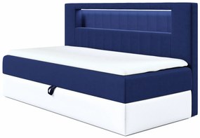 Granatowe łóżko kontynentalne z pojemnikiem 3 rozmiary R9-W32