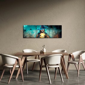 Obraz czarownicy (z zegarem) (90x30 cm)