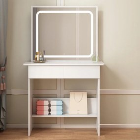 Toaletka kosmetyczna makijażu wizażu z lustrem LED 90 cm