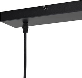 Industrialna lampa wisząca czarna ze złotem 3-światłowa - Magnax