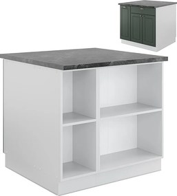 Wyspa kuchenna zielono-złoty dom wiejski/biały 90x60x82 fame-line