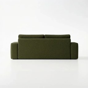Sofa z Funkcją Spania CAMELIA Oliwkowa Boucle Japandi