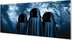 Szklany Panel Mroczny Las i Straszne Postacie