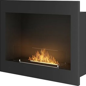 Kominek bioetanolowy Frame 600, matowa czerń, do zabudowy, montaż ścienny, bez szkła