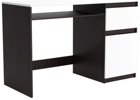 Biurko komputerowe młodzieżowe szkolne 120 cm REMI1 Wenge/Biały
