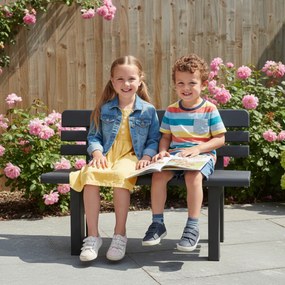 Ławka ogrodowa GENZIANA, 110x52x71cm, antracytowa I.P.A.E-Progarden