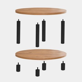 Stolik konferencyjny Roby Atlantic Pine and Black