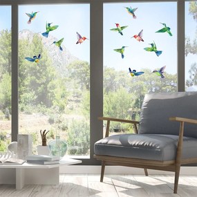 Zestaw naklejek na okno 20 szt. 40x60 cm Hummingbirds – Ambiance