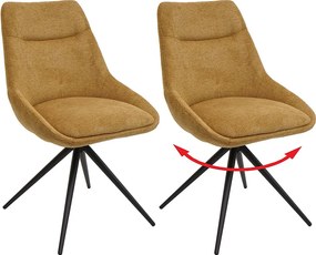 Krzesło do jadalni MCW-M65,  musztardowy żółty