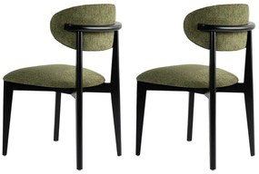 Zestaw krzeseł do jadalni Lionte Green and Black,2 szt.