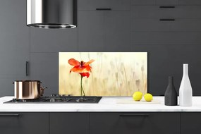 Panel Szklany Maki w Letnim Słońcu