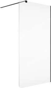 Ścianka prysznicowa WALK IN FIX przezroczysta 8 mm MOLIS NATURE clear Round MASSI I Różne rozmiary : Kolor profili kabiny - złoty szczotkowany, Szerokość ścianki - 120 cm, Typ montażu - WALK in FIX (Do ściany)