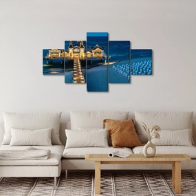 Obraz - hotel na plaży (125x70 cm)