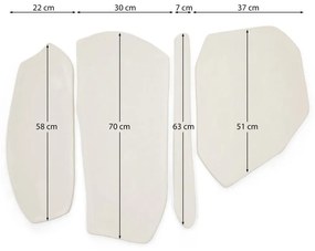 Dekoracje ścienne zestaw 4 szt. 95x68 cm Siluna – Kave Home