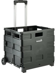 Keeeper Składany wózek na zakupy Olli 65 l Czarny, 65 l