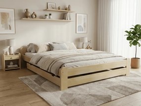 Łóżko Emily 180 x 200 cm, sosna Stelaż: Ze stelażem listwowym rolowanym elastycznym, Materac: Materac Sommera