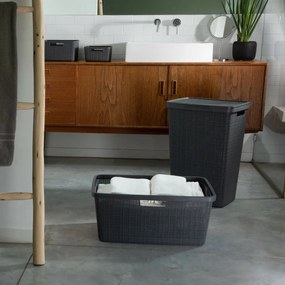 Curver Kosz na brudną bieliznę Jute 58 l, ciemnoszary