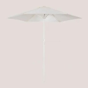 Parasol Ø235 Cm Z Tkaniny I Aluminium Jaden Gardenia Biel - Sklum