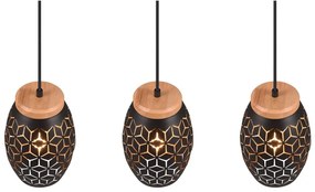 Czarna lampa wisząca ø 15 cm Bidar – Trio