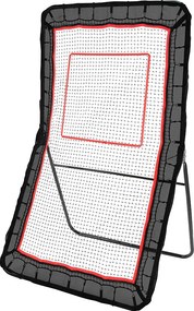 Sieć Odskoku do Baseballu SucceBuy 121,92 x 213,4 cm Lacrosse Baseball Rebounder, Sieć Odskoku do Softballu, Regulowany Kąt