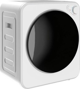 HOMCOM Mini suszarka do ubrań 4 kg z 5 programami do 60℃ 800W/400W suszarka wywiewna z odwracalnym bębnem ze stali nierdzewnej, biały | Aosom PL