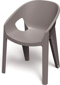 Plastikowe krzesło do ogrodu Premo Six z podłokietnikami