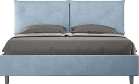 Łóżko bez stelaża tapicerowane 160x200 microfibra Błękitny Appia