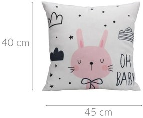 Poszewka na poduszki do pokoju dziecięcego RAWR, 45 x 40 cm