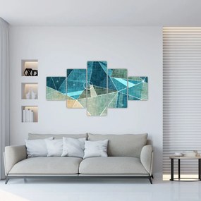 Obraz - Turkusowa abstrakcja (125x70 cm)