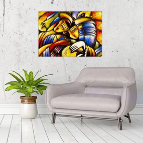 Obraz - Obraz olejny, kochankowie (70x50 cm)