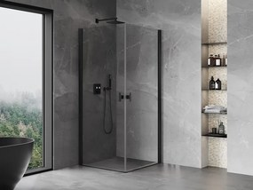 Mexen Mist-B Duo kabina prysznicowa uchylna 90 x 90 cm, transparent, czarna - 8A2-090-090-70-00